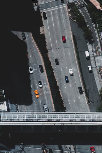 Aerial Photography of Vehicles on Road