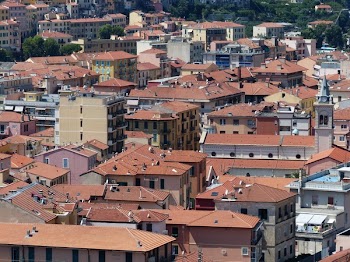 Aerial Photography of Village Houses and Buildings With Brown Roofs