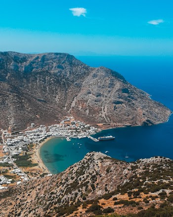 Aerial Photography of Village Near Sea