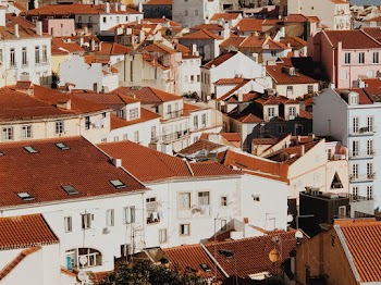 Aerial Photography of White-and-brown Concrete Houses