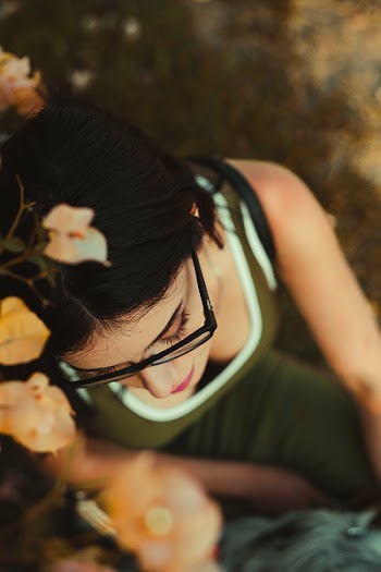 Aerial Photography of Woman with eyeglasses 