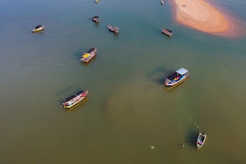 Aerial Shot Of Boats