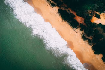 Aerial Shot Of Body of Water 