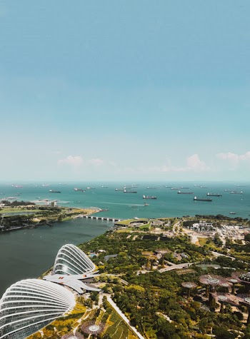 Aerial Shot Of Buildings Near Ocean