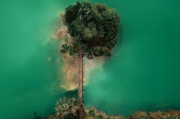 Aerial Shot Of Island