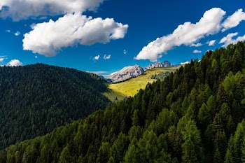 aerial shot of mountains