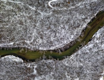 Aerial Shot Of River