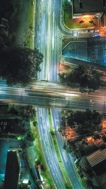Aerial Shot Of Road