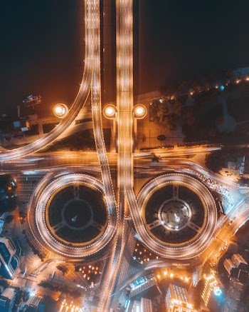 Aerial Shot Of Road