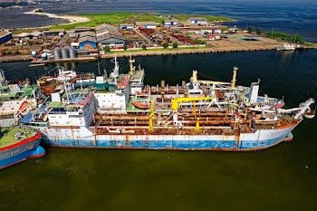 Aerial Shot Of Ship