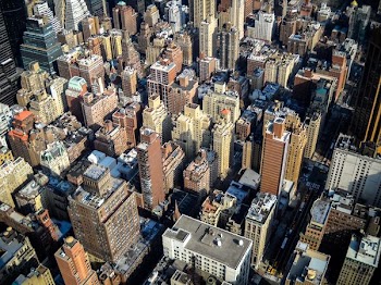aerial view city at daytime