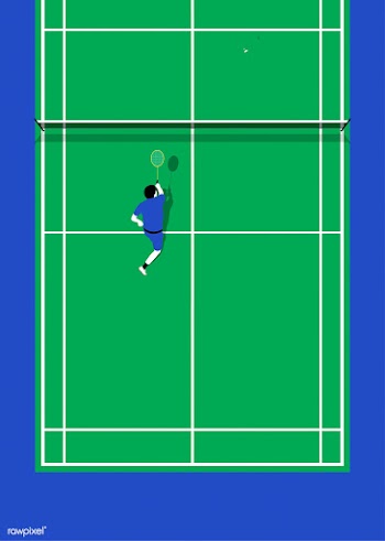 Aerial view of a badminton court | Free stock vector - 449809