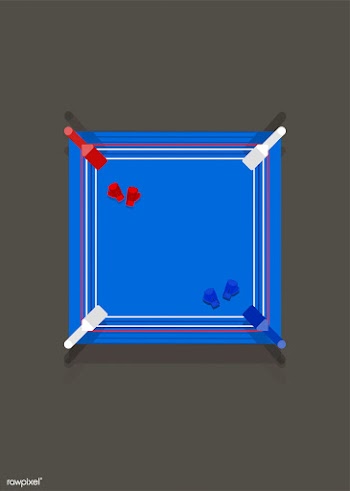 Aerial view of a boxing ring | Free stock vector - 449825