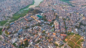 aerial view of a modern city