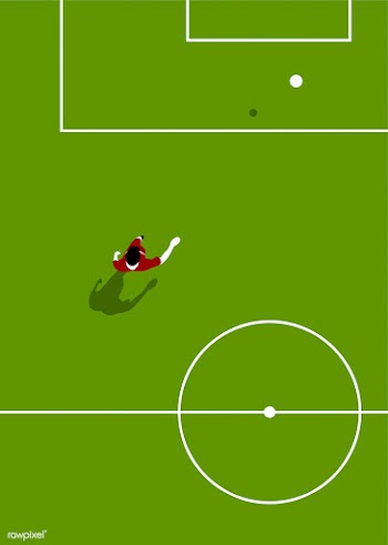 Aerial view of a soccer field | Free stock vector - 449826