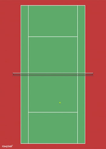Aerial view of a tennis court | Free stock vector - 449813