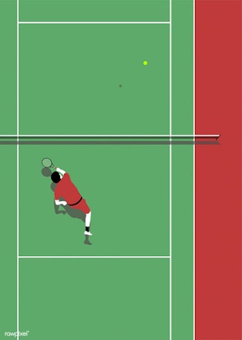 Aerial view of a tennis court | Free stock vector - 449824