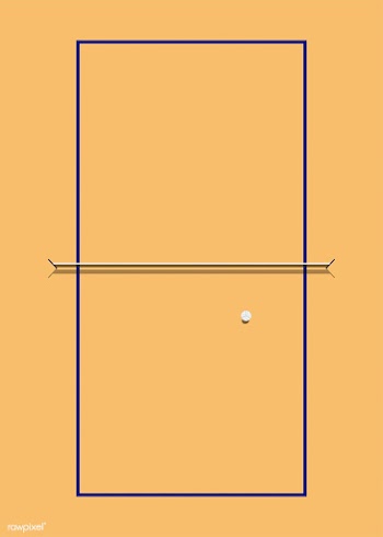 Aerial view of a volleyball court | Free stock vector - 449812