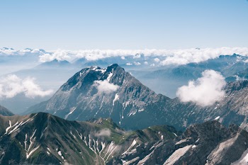 Aerial View Of Alps Mountains