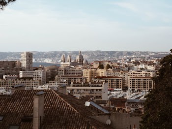 Aerial View of Brown Concrete Buildings