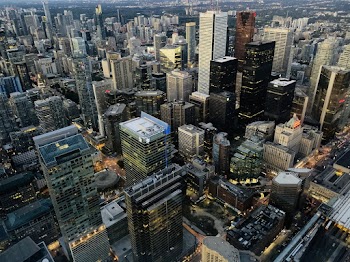 Aerial View of City Buildings