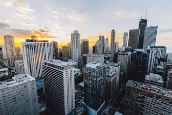 Aerial View of City Buildings