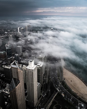 Aerial View of City Buildings