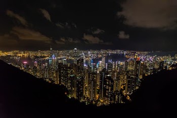 aerial view of city during nighttime