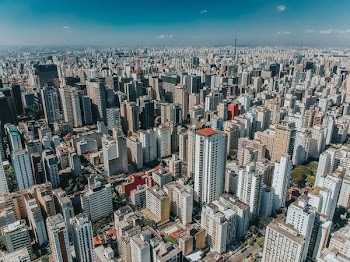 aerial view of high-rise building
