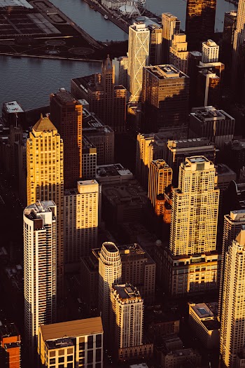 Aerial View of High-Rise Buildings