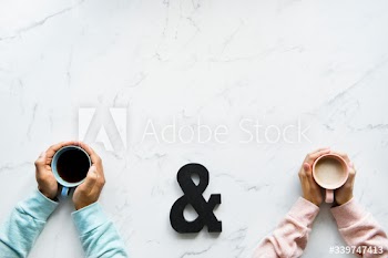 Aerial view of hot tea drink