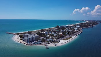 Aerial View of Island Near Sea