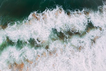 Aerial View of Ocean Waves