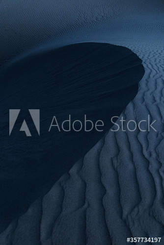 Aerial view of ripples on sand dunes at night