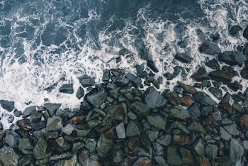 Aerial View of Sea Waves