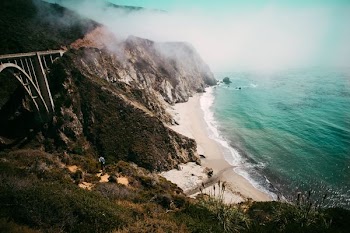aerial view of seashore