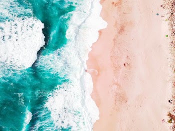 aerial view of seashore