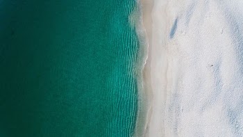 aerial view of seashore
