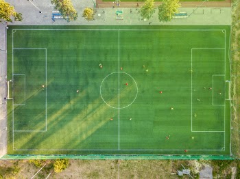 Aerial View of Soccer Field