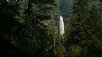 aerial view of waterfalls