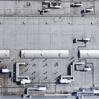 Aerial View of White Buildings
