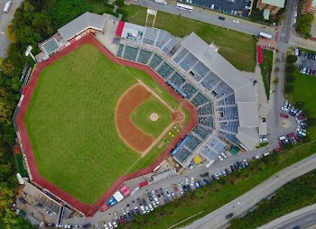aerial view photo of baseball field