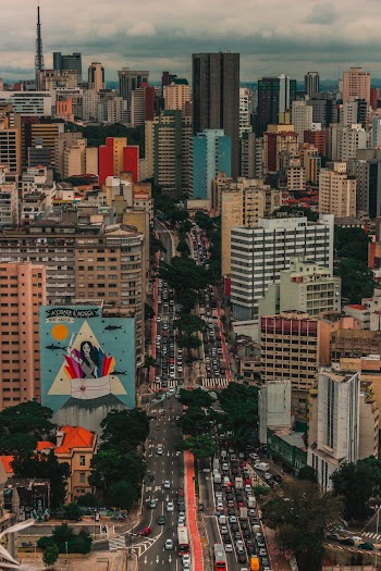 Aerial View Photo of Busy Cityscape