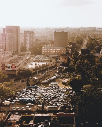 Aerial View Photo of Parking Lot