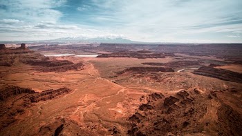 aerial view photography of brown mountains