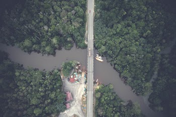 Aerial View Photography of Gray Concrete Bridge
