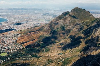 aerial view photography of green and brown mountain