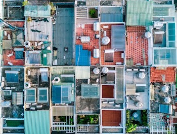 aerial view photography of houses