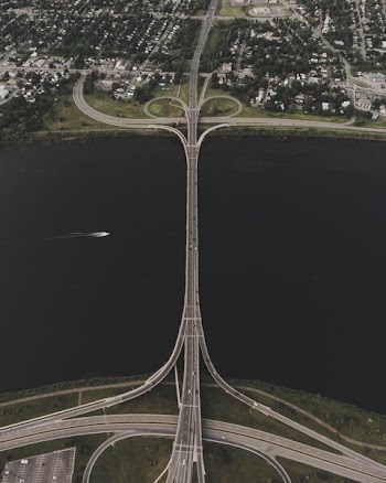 aerial view photography of road and city at daytime