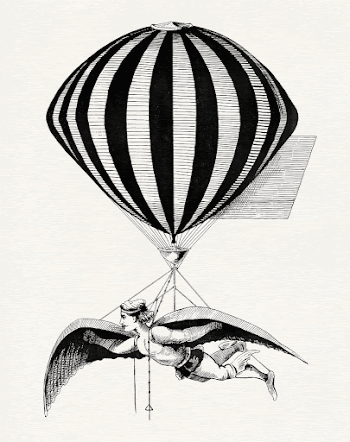 Aerialist wearing wings strapped to his | Free Photo Illustration - rawpixel